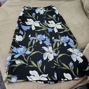 Flower Print Long Skirt